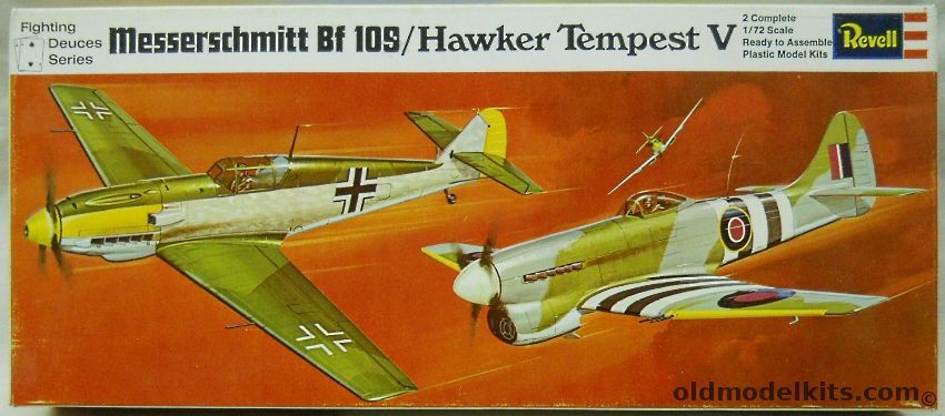 Revell 1/72 Bf-109 and Hawker Tempest V Fighting Deuces Series, H223-130 plastic model kit